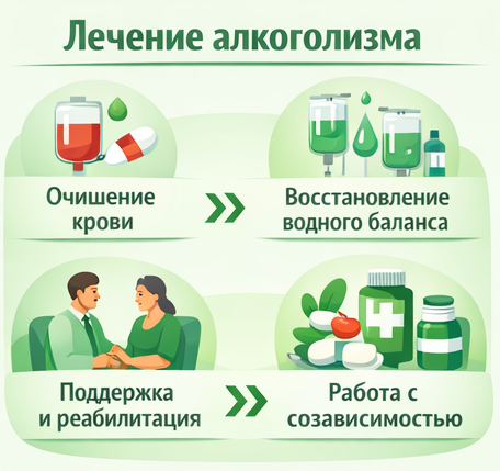 лечение алкоголизма в Ступино этапы